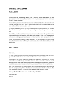 Writing Mock Exam: Essay & Email Practice