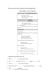 English Tense System: Present & Future Tenses Workbook