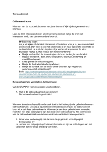Trendonderzoek Studiegids - Leesstrategie&euml;n en Bronnenbeoordeling