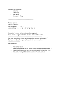 Vector Algebra & Mechanics Basics