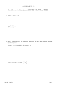 Math Assignment #1: Modules 1-3 Problems