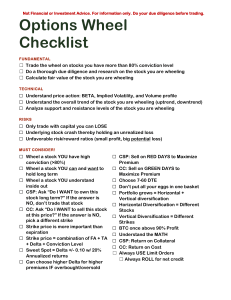 Options Wheel Checklist: Trading Strategy Guide