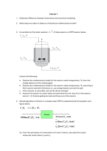 Chemical Engineering Tutorial 1: Reactor Modeling