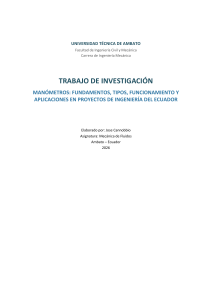 Man&oacute;metros: Fundamentos, Tipos, Funcionamiento y Aplicaciones en Ecuador