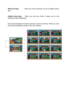 Digital Library App User Guide: Welcome & Class Dashboards