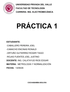 Informe de Pr&aacute;ctica: Unidades SI y Metrolog&iacute;a