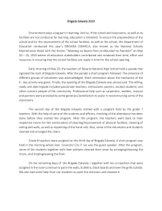 Brigada Eskwela 2019: School Maintenance Report