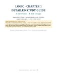 Study Guide Cat Logic Chapter 1 Study Guide: Hurley's Textbook Notes