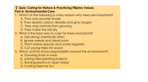 Quiz: Caring for Nature & Filipino Values