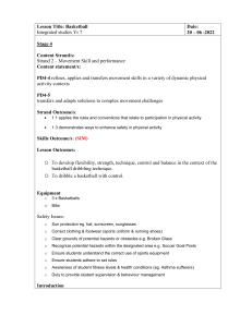 Year 7 Basketball Lesson Plan: Skills & Activities