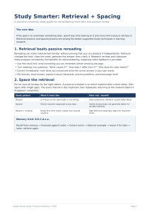 Study Smarter: Retrieval + Spacing Guide