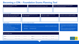 CPA Foundation Exams Planning Tool