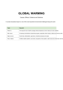 Global Warming: Causes, Effects, Solutions