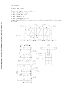 Exercise H4: Pointer Assembly Technical Drawing