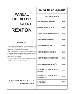 Manual de taller Rexton: Motor y sistemas (Vol. 1 de 2)