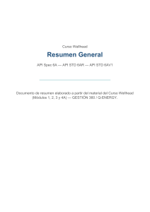 Resumen del Curso Wellhead: API 6A, 6AR, 6AV1