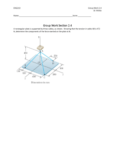 ENG210 Group Work 2.4: Cable Force Components Problem