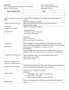 Biomimicry in Architecture: Lecture Notes by Michael Pawlyn