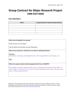 Group Contract for Major Research Project