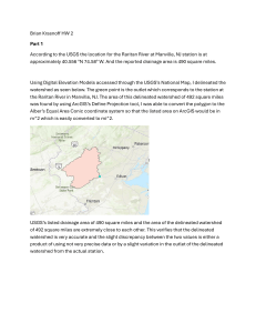 Raritan River Watershed Analysis Homework