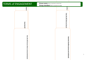 Group Project Terms of Engagement Template