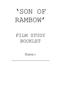 Son of Rambow Film Study Booklet