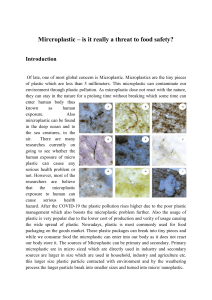 Microplastics: Threat to Food Safety?