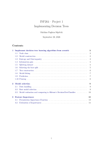 Implementing Decision Trees from Scratch: INF264 Project 1