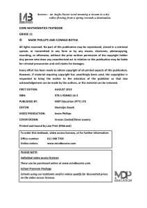 Core Mathematics Textbook Grade 11