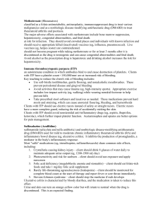 Medical Pharmacology Study Guide: Drugs & Conditions