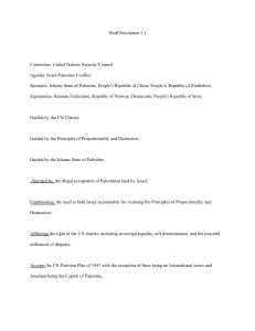 Draft Resolution 1.1: Israel-Palestine Conflict