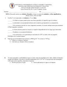 Examen Parcial F&iacute;sica FIS-201-T - Universidad Cat&oacute;lica Madre y Maestra