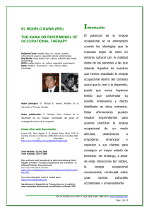 El Modelo Kawa (R&iacute;o): Modelo de Terapia Ocupacional
