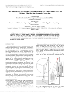 FBG Sensors for Offshore Wind Turbine Grouted Connection Failure Detection
