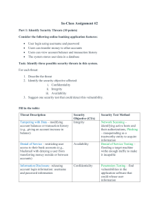 In-Class Assignment #2: Security Threats