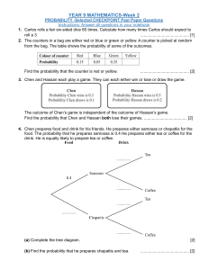 Year 9 Maths Probability Past Paper Questions