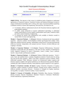 BT401 Mathematics-III Syllabus - RGVPV Bhopal