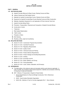 Asphaltic Base Courses Technical Specification
