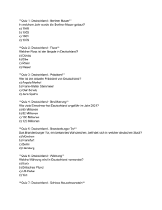 Deutschland und Weltwissen Quiz