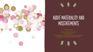 Audit Materiality and Misstatements Guide
