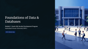 Fundamentos de Dados & Bancos de Dados: Programa Oracle SQL