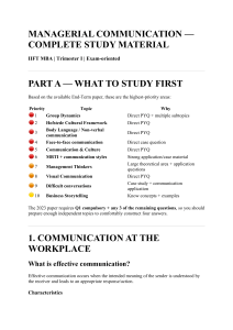 Managerial Communication Study Material IIFT MBA