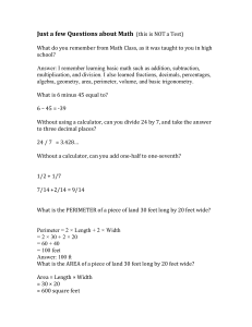 Math Questions Worksheet