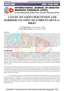 User Perception & Barriers to Self-Driven Rent-a-Bikes