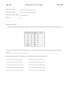 EE 350 Problem Set 2 Cover Sheet