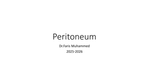 Peritoneum: Anatomy & Development - Dr. Faris Muhammed