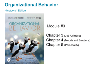 Organizational Behavior Textbook: Job Attitudes, Emotions, Personality