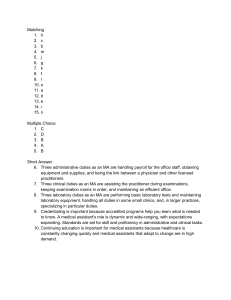 Medical Assistant Test: Duties & Credentialing