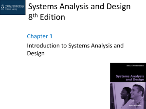 Systems Analysis and Design 8th Edition Chapter 1