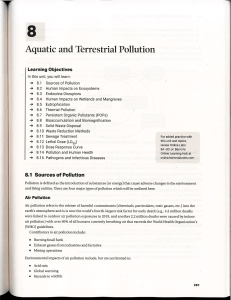Aquatic and Terrestrial Pollution: Learning Objectives & Sources